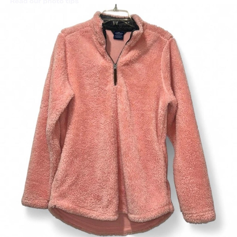 Charles River Apparel Pink and Gray Fleece Pullover Women’s Medium New